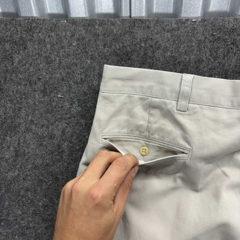 Vintage Polo Ralph Lauren Andrew Pants Mens 38x30 Pleated Chino Beige Preppy 90s